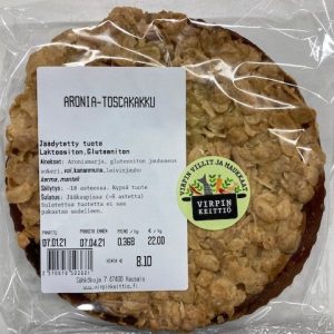 Aronia-tockakakku (n.350g) gluteeniton ja laktoositon -Virpin keittiö